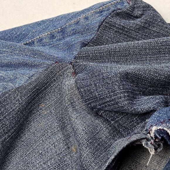 Upcycled Jean Jacket Denim Levis Patched Patched Unique Handmade‎ Unique Open - Picture 6 of 10